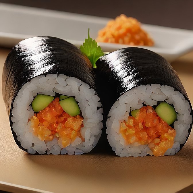 Masago-Stuffed Sushi Rolls