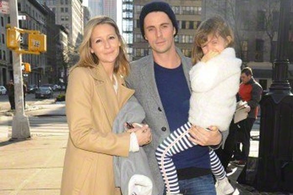 Sophie Dymoke and Matthew Goode with their daughter Matilda Eve Goode
