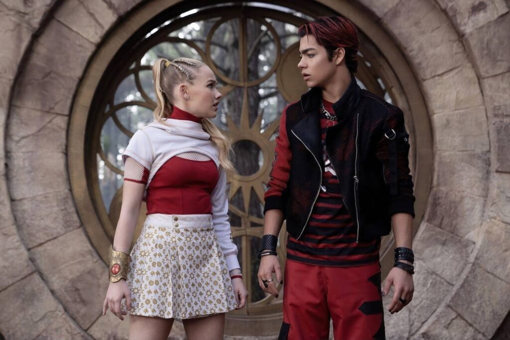 zombies 4 dawn of the vampires from left freya skye malachi barton 2025 ph matt klitscher disney courtesy everett collection