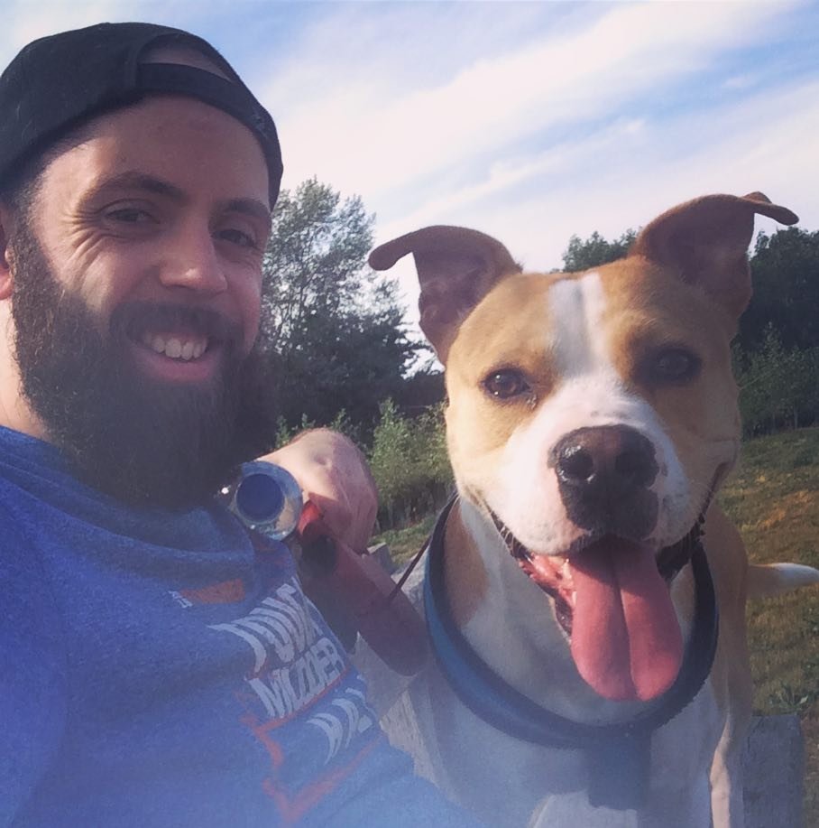 Charles Thomas Allen dog sitting his good boy for the past two weeks.