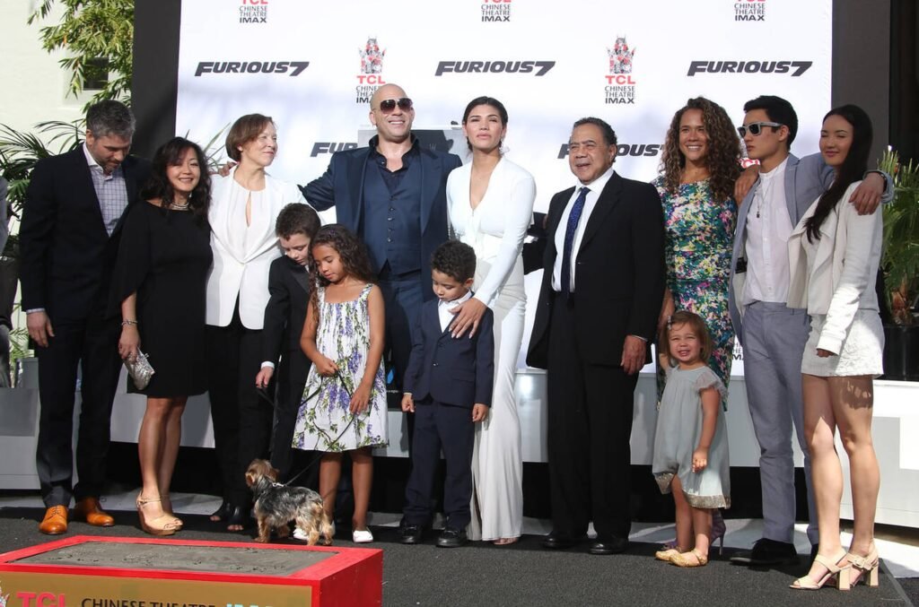 Vin Diesel's hand-print and foot-print ceremony with Delora Vincent